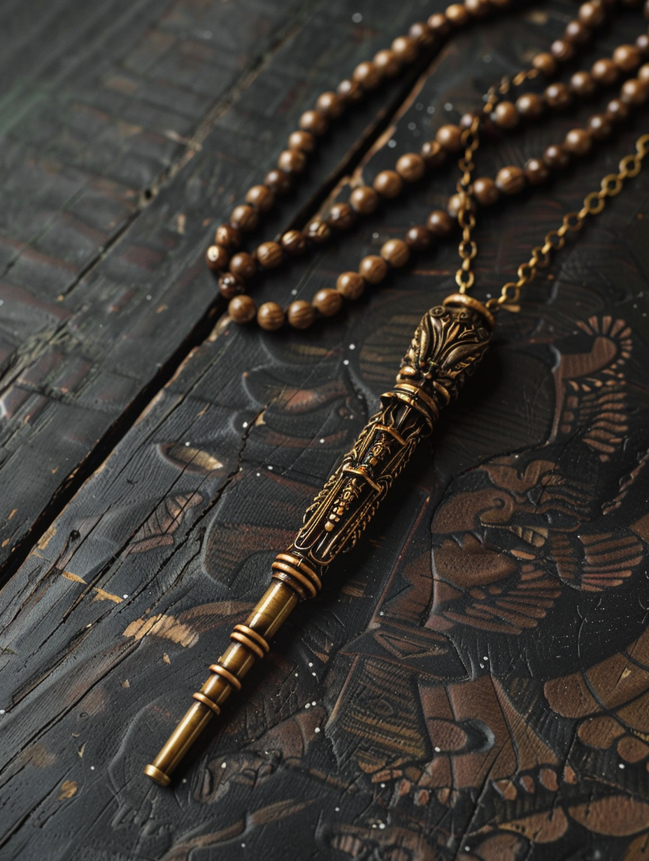 Copper metal vajra pendant